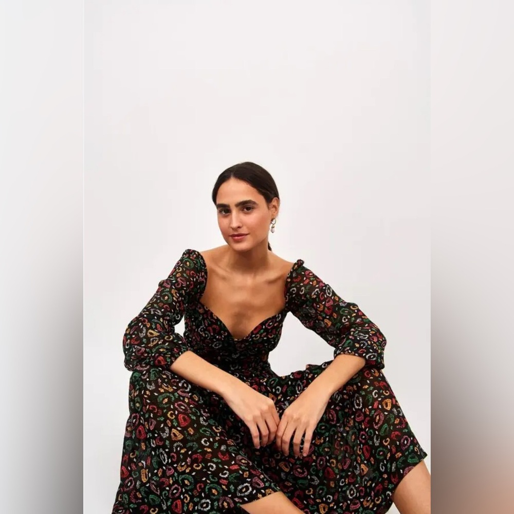 Floral Black Dress
